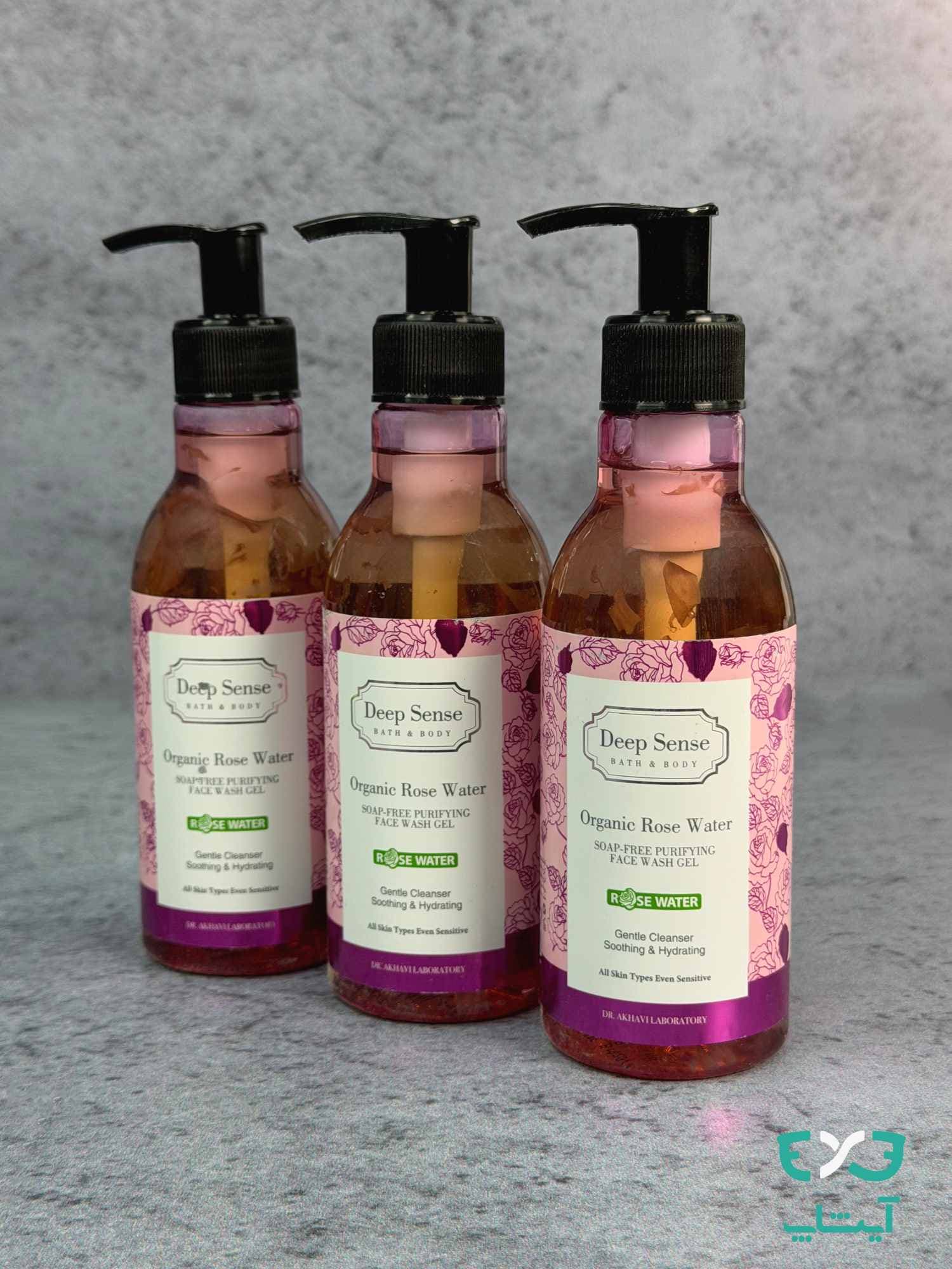 ژل شستشو صورت گلاب دیپ سنس مناسب پوست های حساس حجم 250ml — تصویر ۶