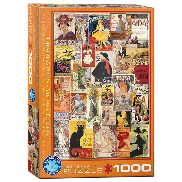 پازل 1000 تکه یوروگرافیکس Eurographics طرح تئاتر و اپرا، پوسترهای قدیمی — تصویر ۶