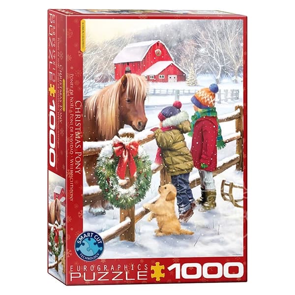 پازل 1000 تکه یوروگرافیکس Eurographics طرح پونی کریسمس — تصویر ۶