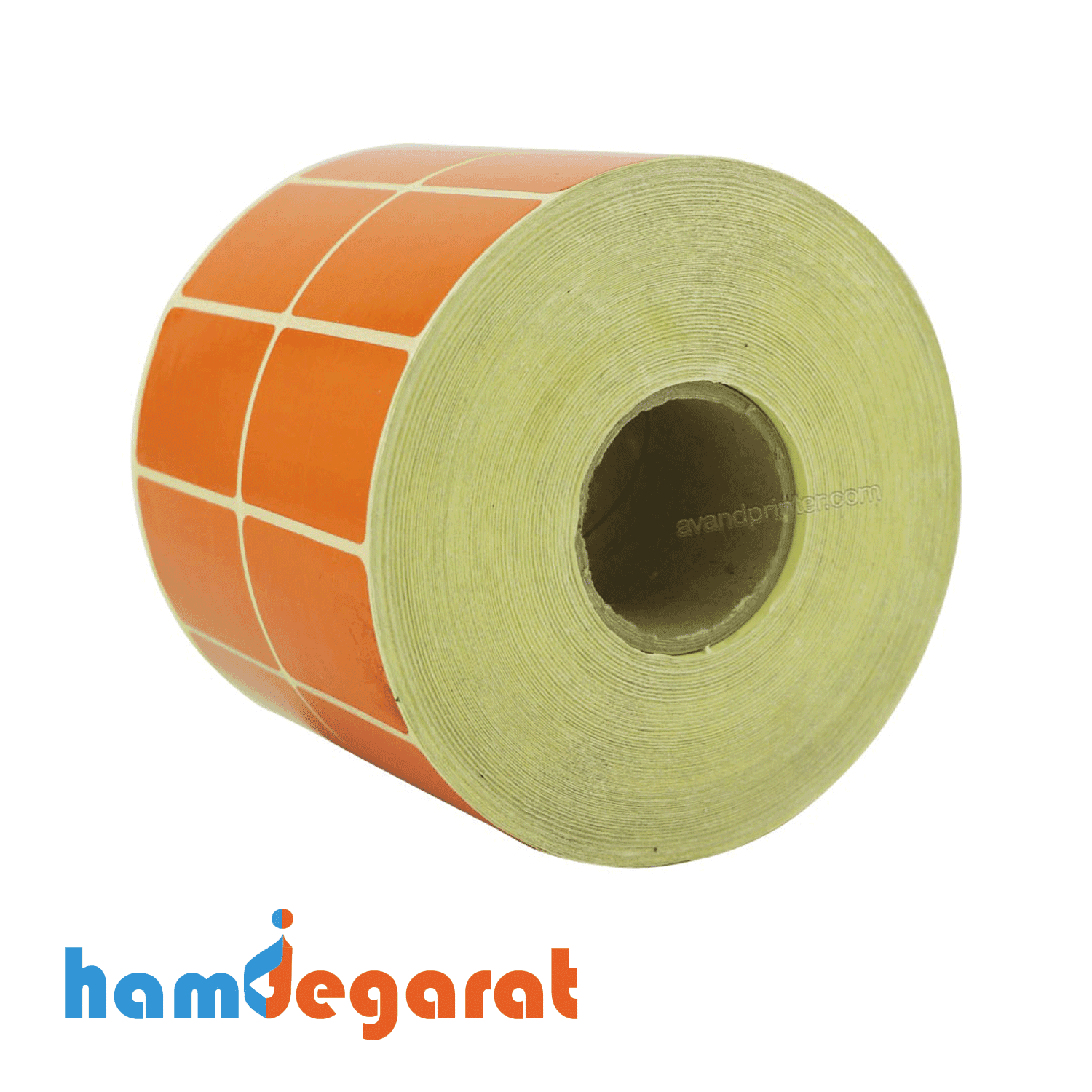 لیبل (برچسب) PVC دو ردیفه نارنجی 51×34 — تصویر ۳