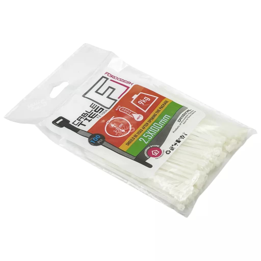 بست کمربندی پلاستیکی فروزش 10سانتیمتر عرض 2.5میلیمتر (FOROZESH) — تصویر ۱۱