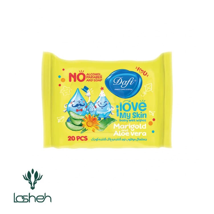 دستمال مرطوب پاک‌ کننده و نرم‌ کننده بسته‌ای دافی ۲۰ عددی مدل 3in1 — تصویر ۲