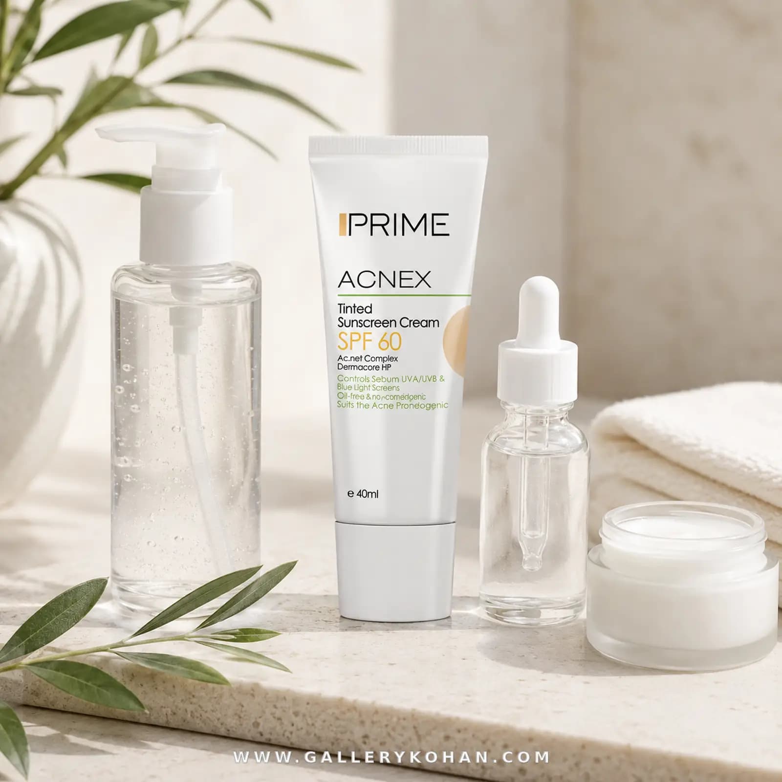 کرم ضد آفتاب رنگی بژ روشن پریم spf60 — تصویر ۱۱