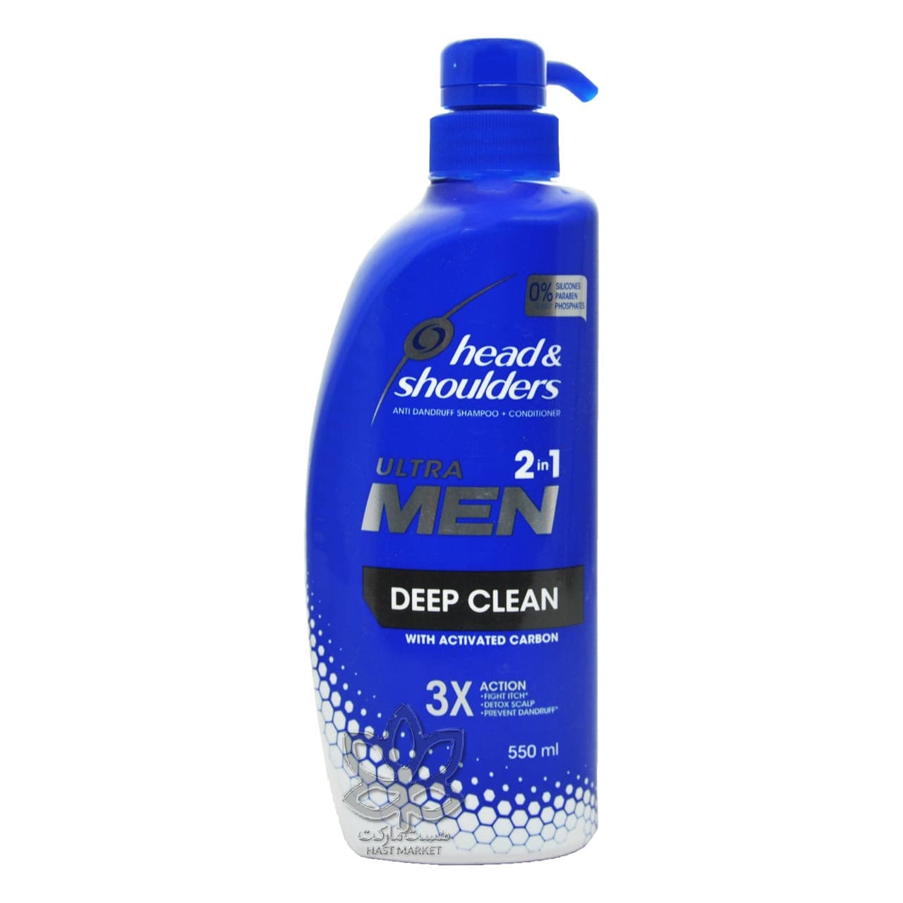 شامپو ضد شوره با نرم کننده مو آقایان دیپ کلین ( زغال فعال ) 550 میل هد اند شولدرز – head &amp; shoulders