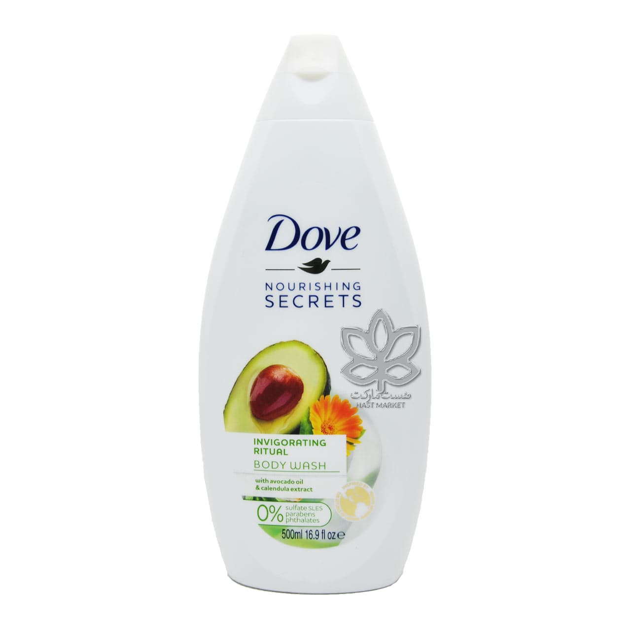 شامپو بدن با عصاره کالاندولا و روغن آووکادو ( بدون سولفات ) ۵۰۰ میل داو – dove — تصویر ۵