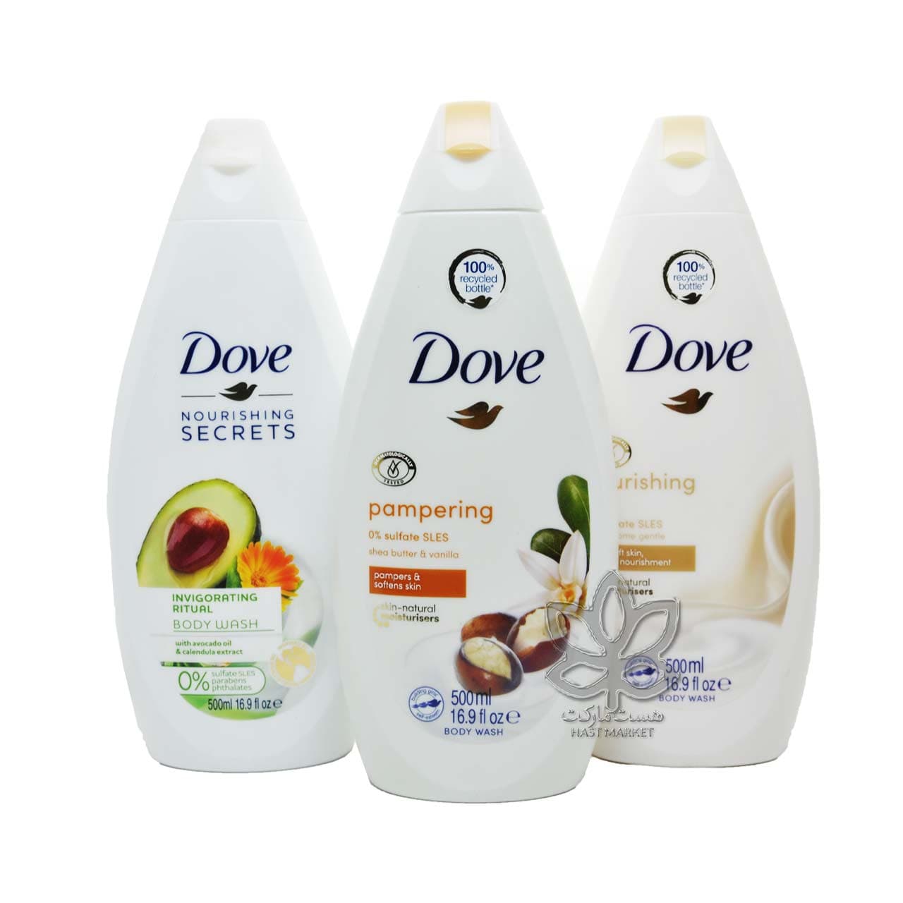 شامپو بدن با عصاره کالاندولا و روغن آووکادو ( بدون سولفات ) ۵۰۰ میل داو – dove — تصویر ۷