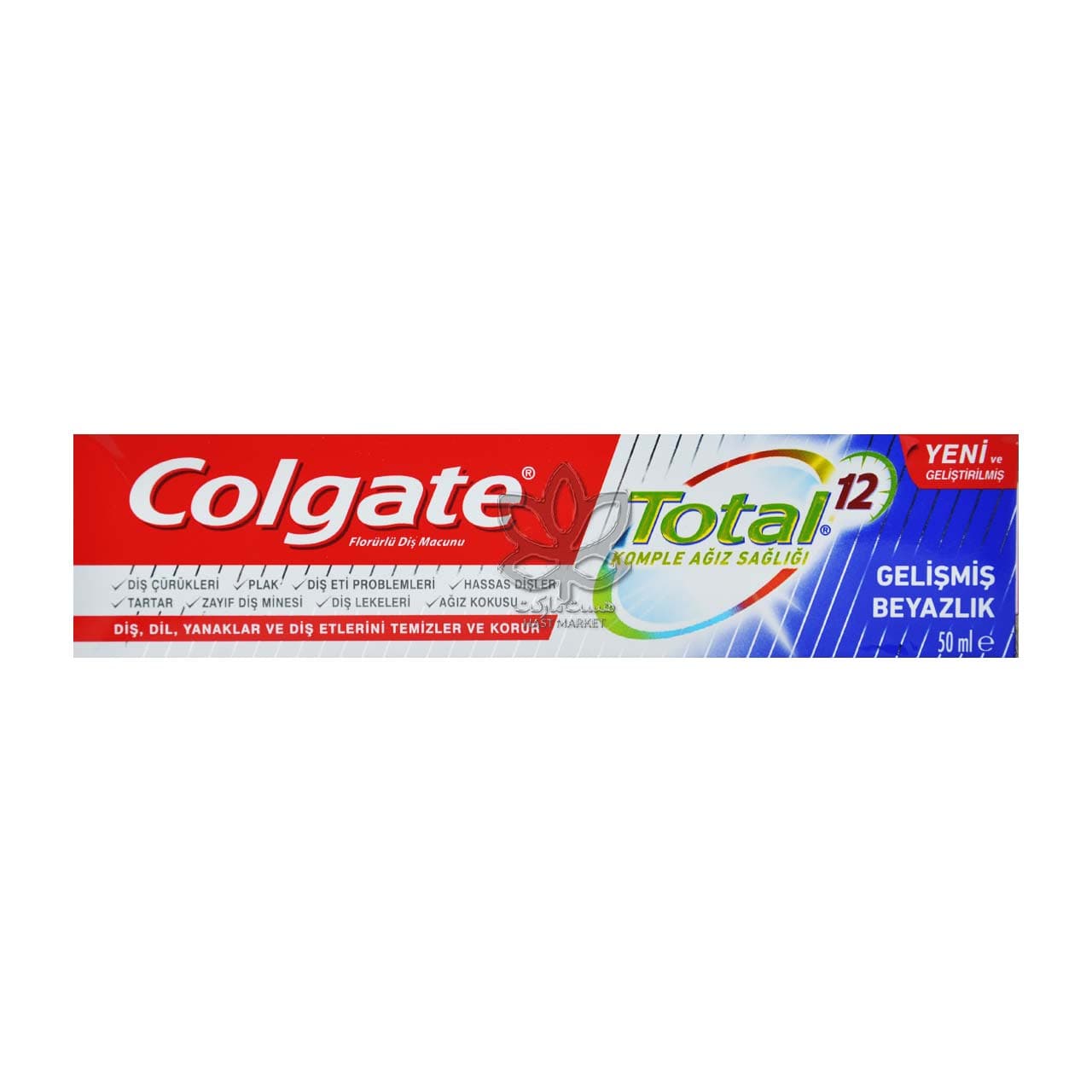 خمیر دندان سفید کننده توتال ۱۲ ادونس وایتینگ 50 میل کولگیت – colgate — تصویر ۵