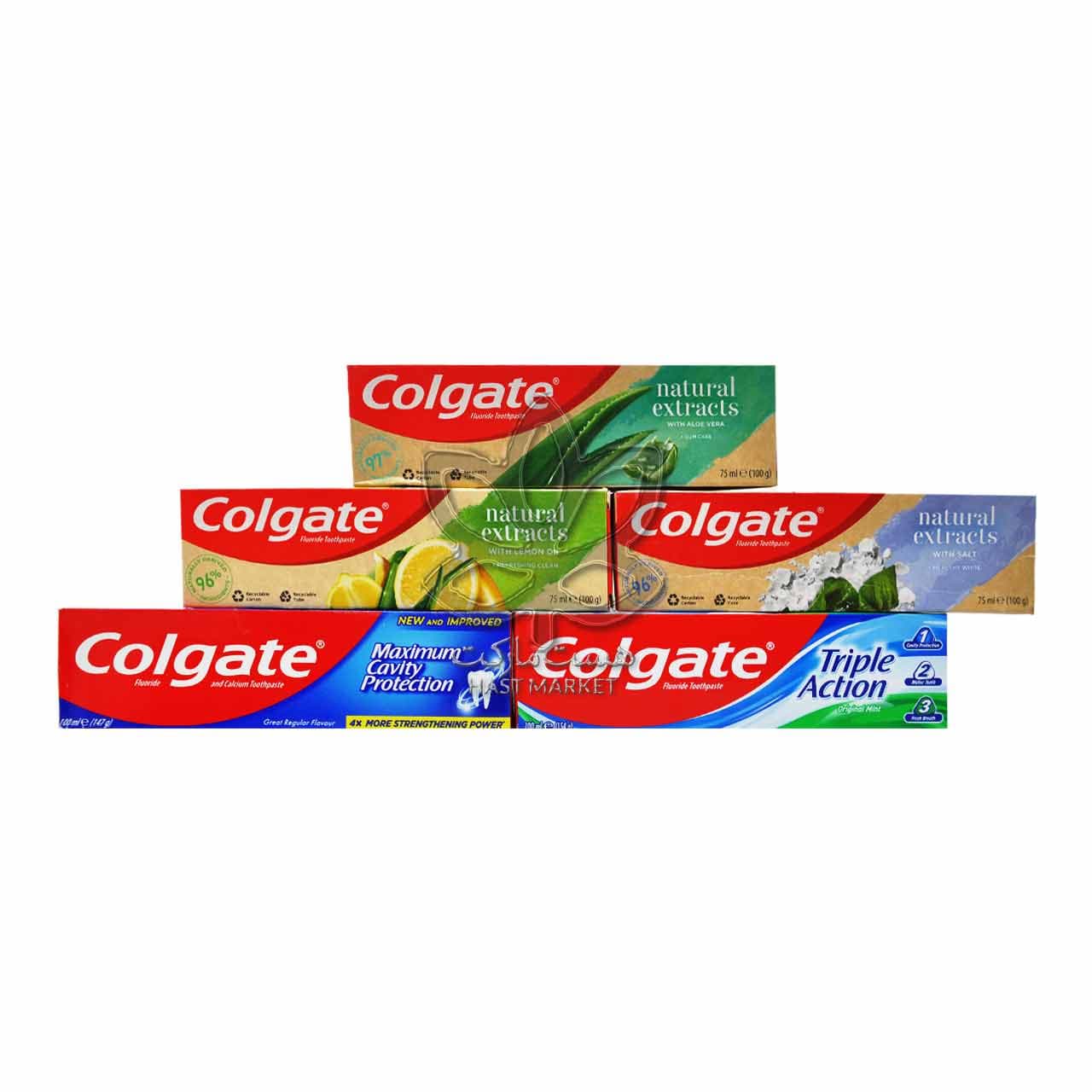 خمیر دندان سفید کننده ( با نمک ) ۷۵ میل نچرال کولگیت – colgate — تصویر ۳