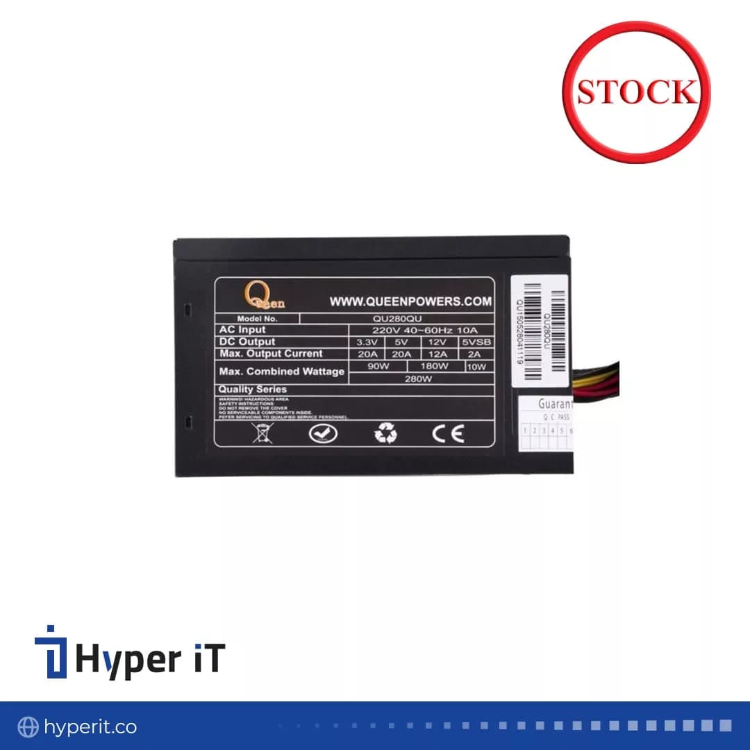 منبع تغذیه کامپیوتر کویین 280W (استوک) — تصویر ۲