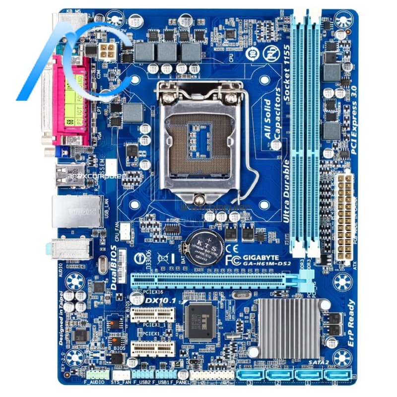 مادربرد دسته دوم گیگابایت مدل MAINBOARD USED GIGABYTE GA-H61M-DS2 — تصویر ۲
