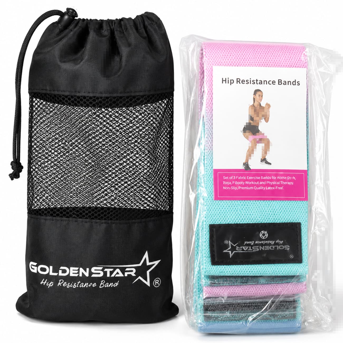 کش مقاومتی پا و باسن گلدن استار GoldenStar پک 3 عددی — تصویر ۵