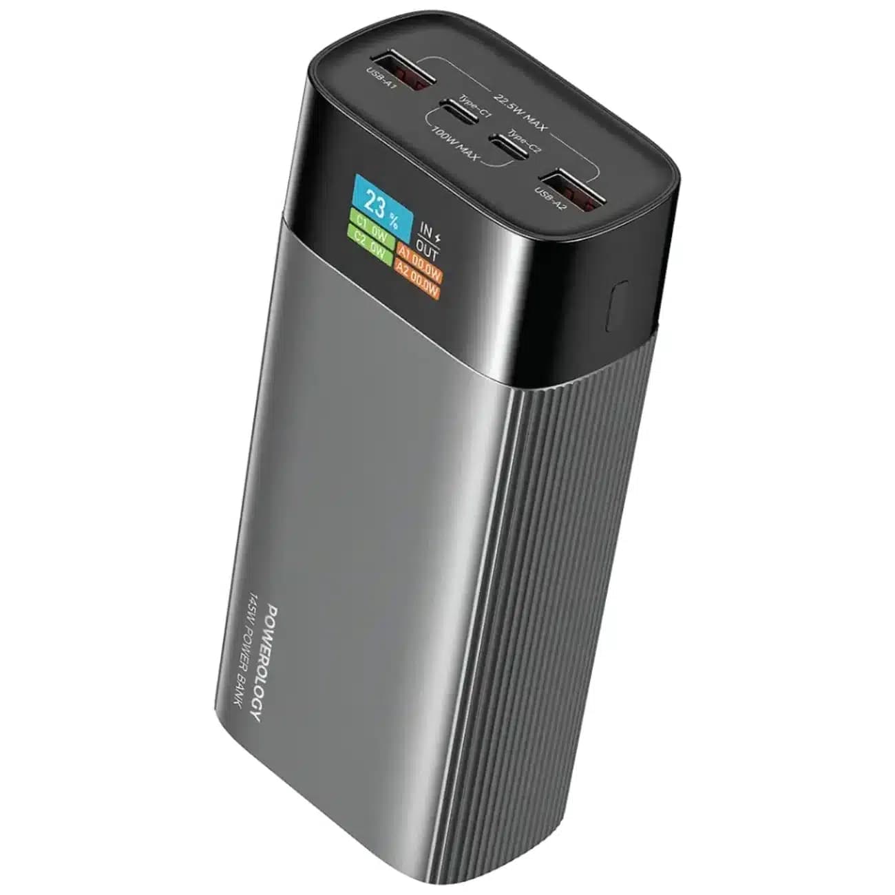 پاوربانک پاورولوژی Powerology مدل PPBCHA87GY ظرفیت 40000mAh — تصویر ۵
