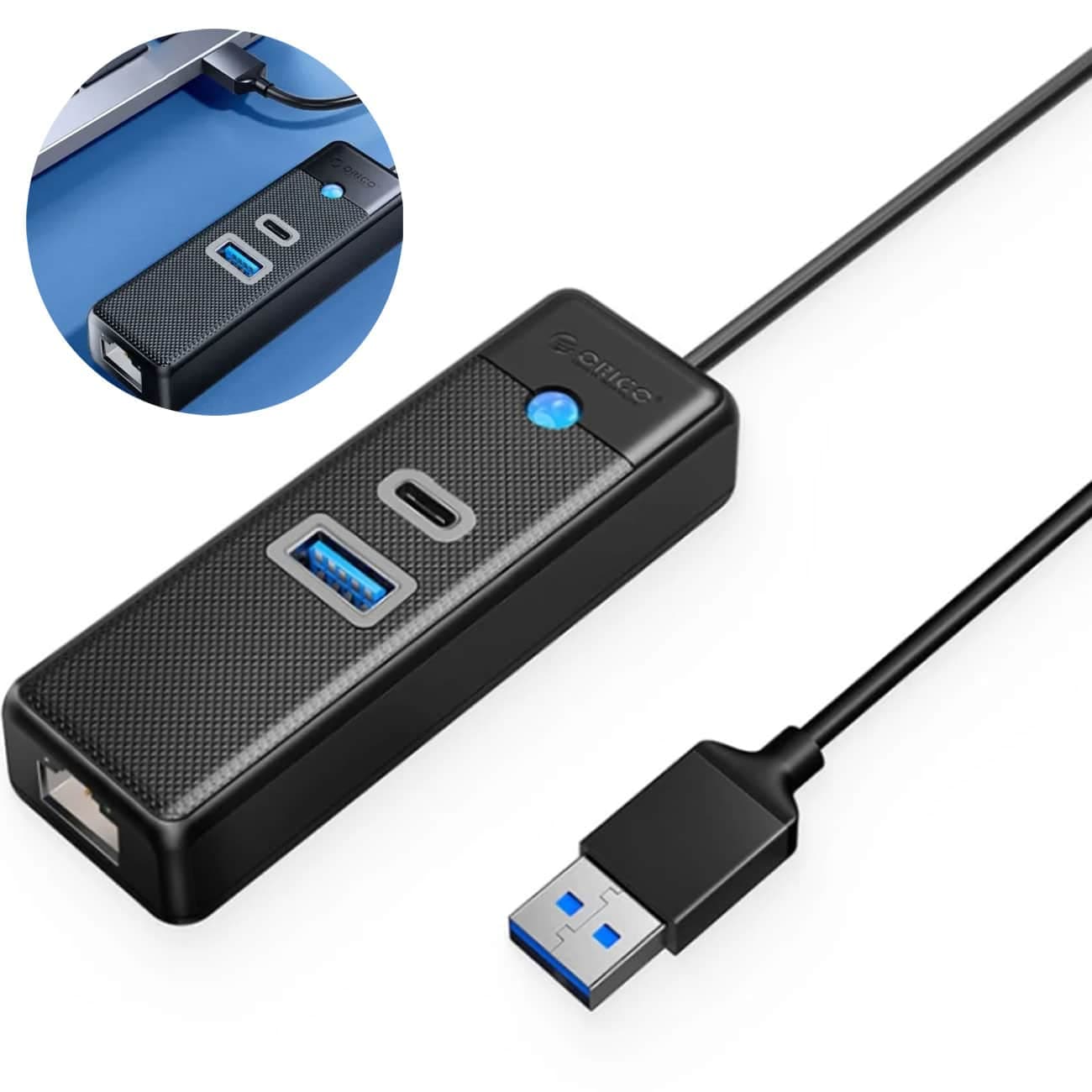 هاب یو اس بی اوریکو ORICO مدل PWCUR-U3-05 با سه پورت — تصویر ۵