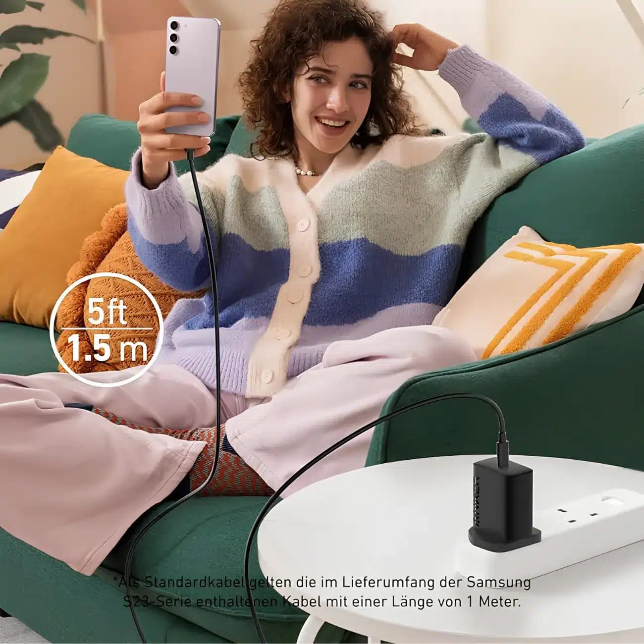 شارژر دیواری انکر Anker مدل B2656 توان 25W با کابل USB-C — تصویر ۴