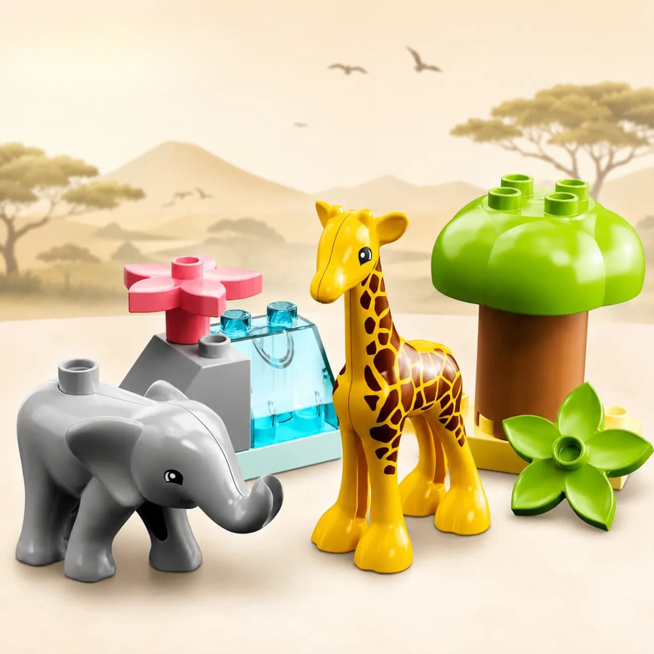 لگو سری LEGO DUPLO مدل 10971 Wild Animals of Africa با 10 قطعه — تصویر ۳
