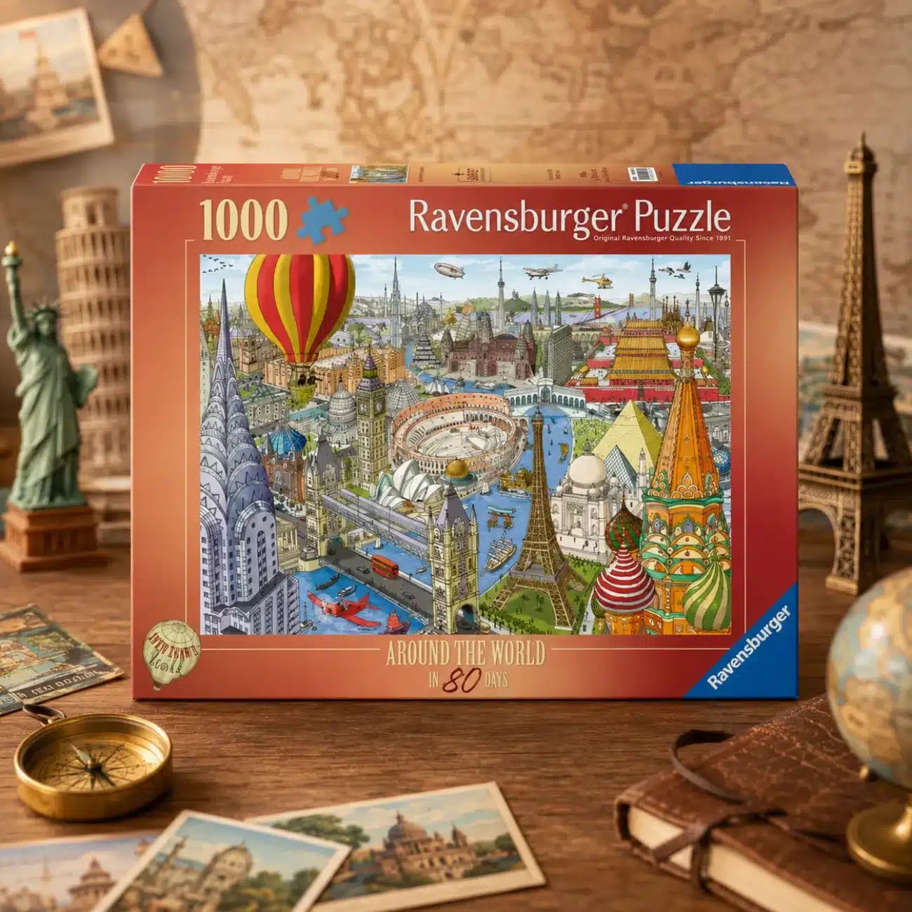 پازل 1000 تکه راونزبرگر مدل 12000169 طرح Around The World in 80 Days — تصویر ۳