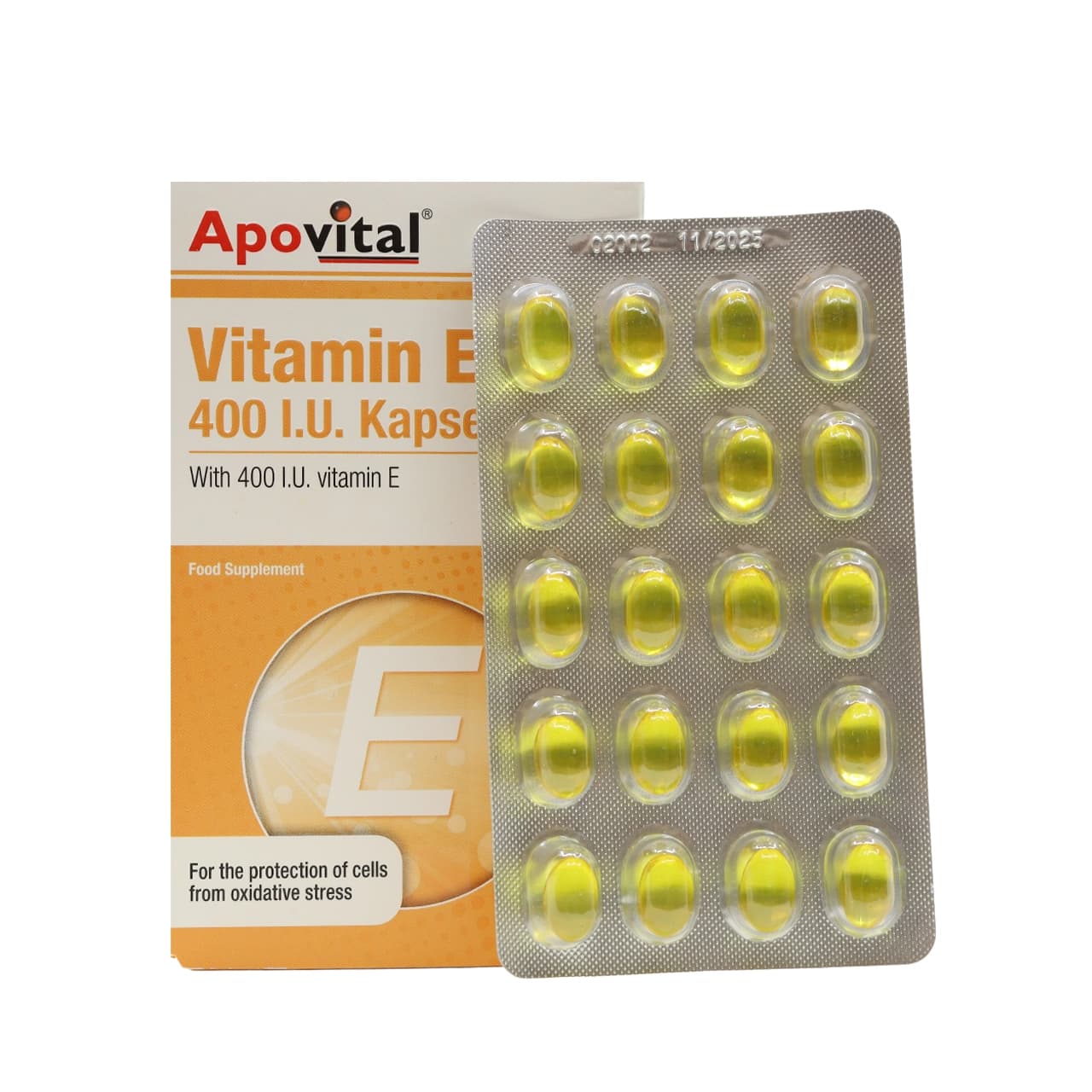 کپسول ژلاتینی نرم ویتامین E 400 واحد آپوویتال 40 عدد — تصویر ۷