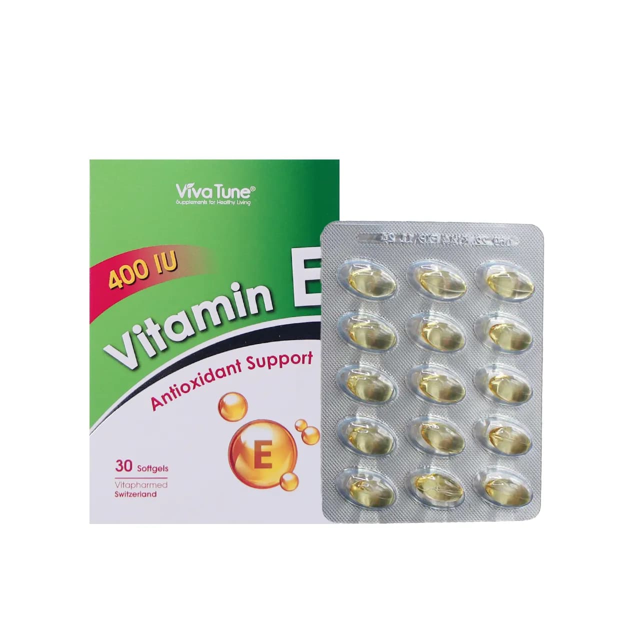 کپسول نرم ژلاتینی ویتامین E 400 واحد ویواتون 30 عدد