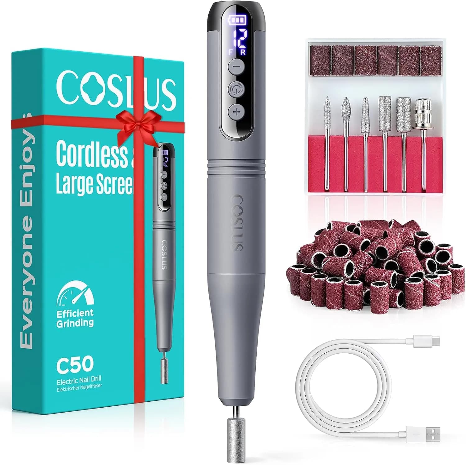 سوهان برقی ناخن بی‌سیم برند COSLUS مدل C50