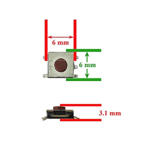 سوییچ SMD 6*6*3.1 — تصویر ۳