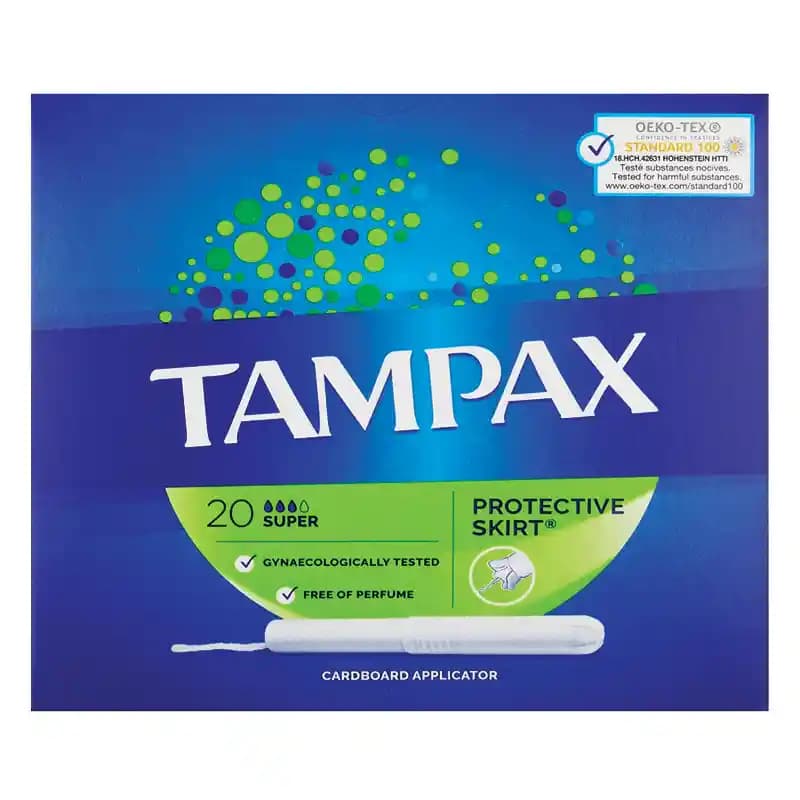 تامپون Tampax Super تامپکس سبز بسته 20 عددی