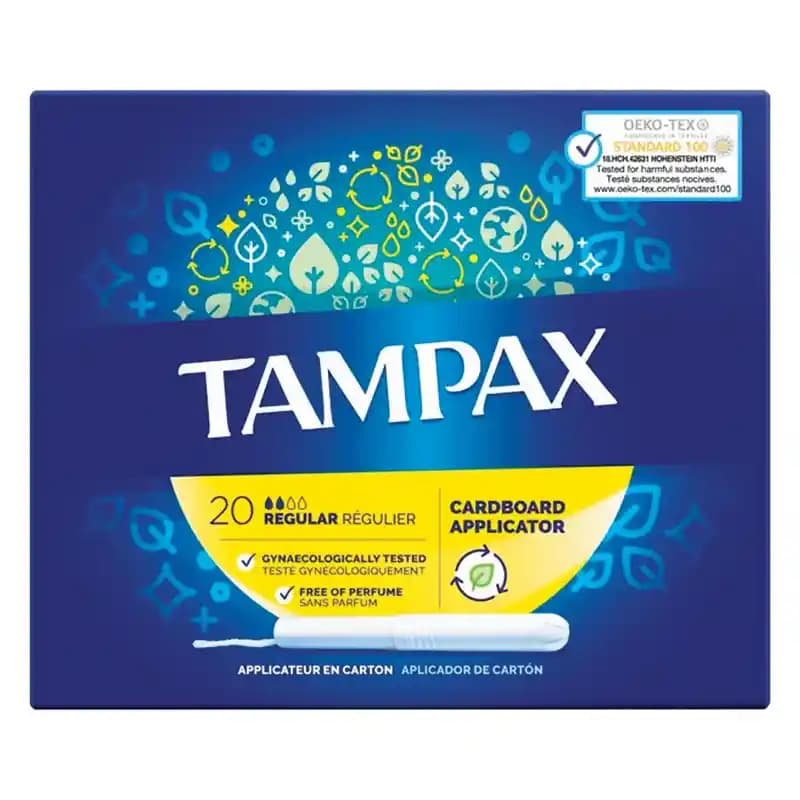 تامپون Tampax Regular تامپکس زرد بسته 20 عددی — تصویر ۲
