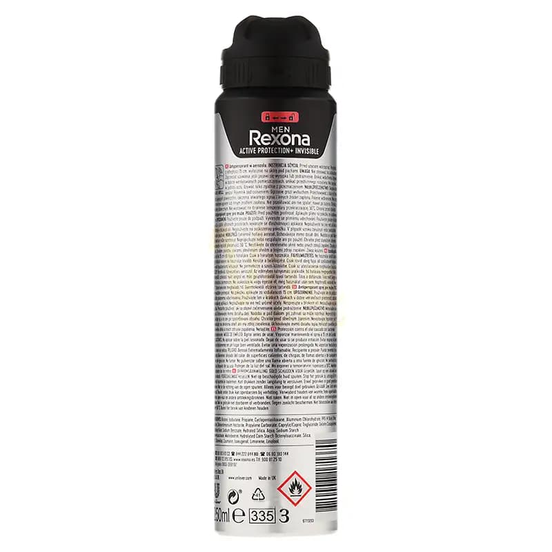اسپری مردانه رکسونا Active Protection+ Invisible حجم 200 میل — تصویر ۴