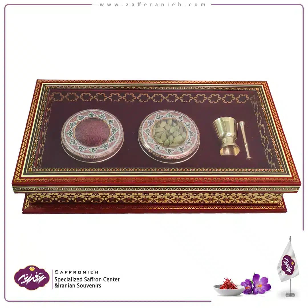 پک کامل زعفران هاردباکس مدل قاجار BHT01