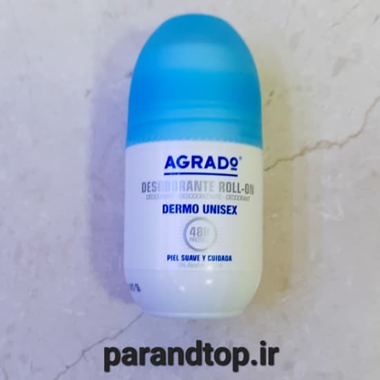 مام رول ضد تعریق درمو یونی سکس اگرادو AGRADO DERMO UNISEX(حجم 50 میل)
