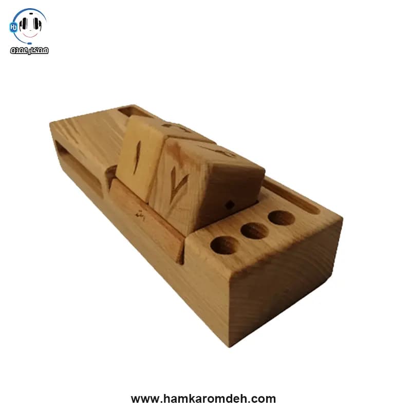 تقویم رومیزی اسپیکردار چوبی — تصویر ۲