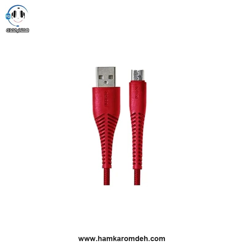 کابل تبدیل BUM-301 USB به MicroUSB بیاند (BEYOND) قرمز — تصویر ۲