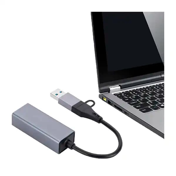 مبدل شبکه به USB-A/TYPE-C مدل T-3621 پی نت (P-NET) — تصویر ۴