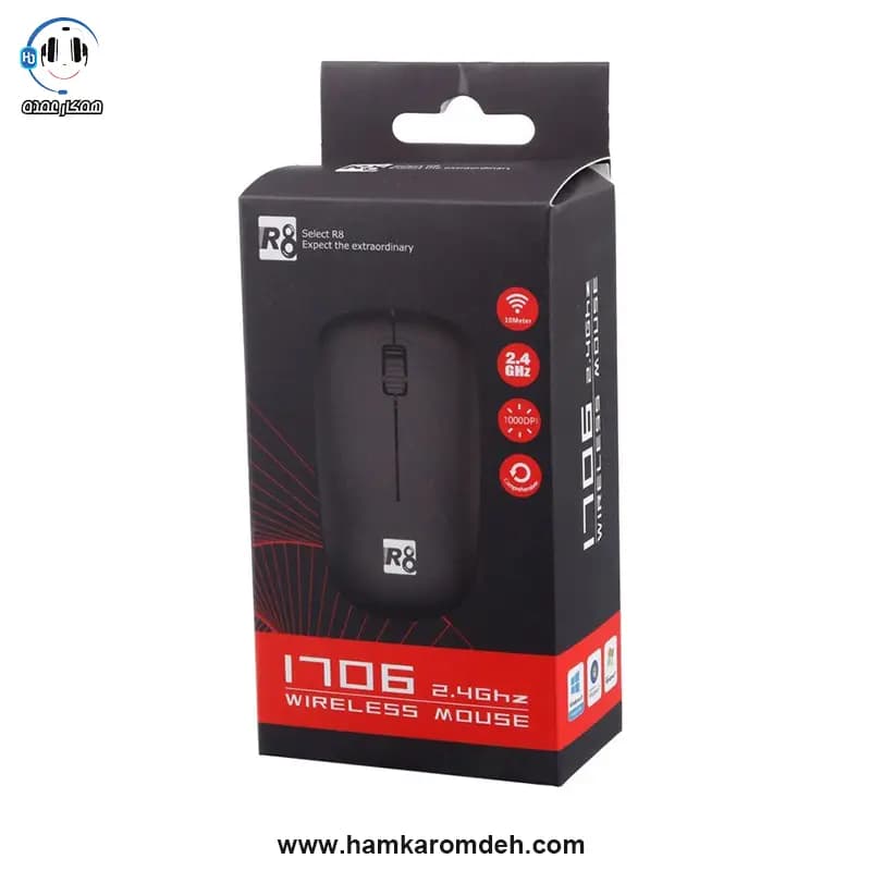 ماوس بی سیم R8 W1706 — تصویر ۳