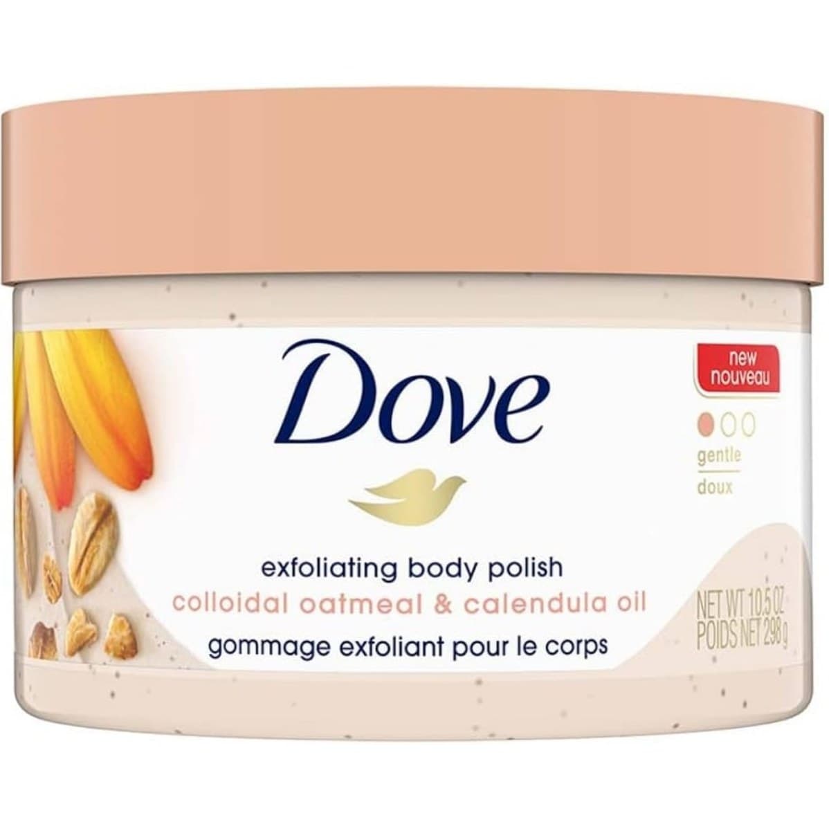 اسکراب پوست لایه بردار داو Dove مدل Colloidal Oatmeal And Calendula Oil — تصویر ۳
