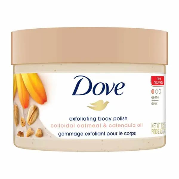 اسکراب پوست لایه بردار داو Dove مدل Colloidal Oatmeal And Calendula Oil — تصویر ۲