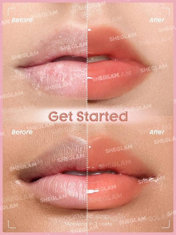 لیپ گلاس براق حجم دهنده شیگلم طرح آمپول مدل get started — تصویر ۱۱