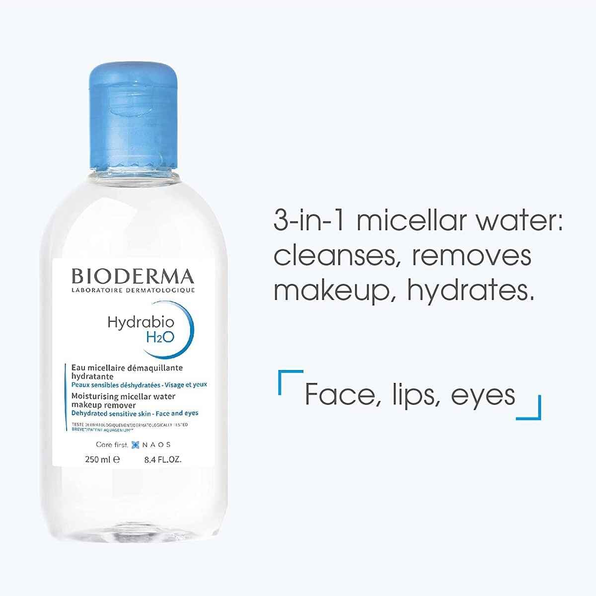 میسلار واتر آبرسان بایودرما | Hydrabio H2O 250ml — تصویر ۲