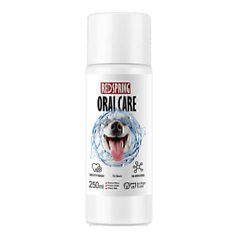 دهانشویه نانو نقره سگ و گربه رداسپرینگ Redspring Oral Care Nano Silver حجم 250 میلی لیتر