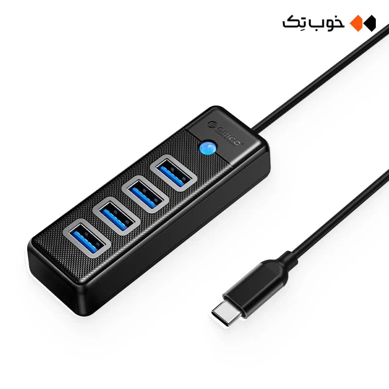 هاب USB Type-C اوریکو 4 پورت مدل PW4U-C3