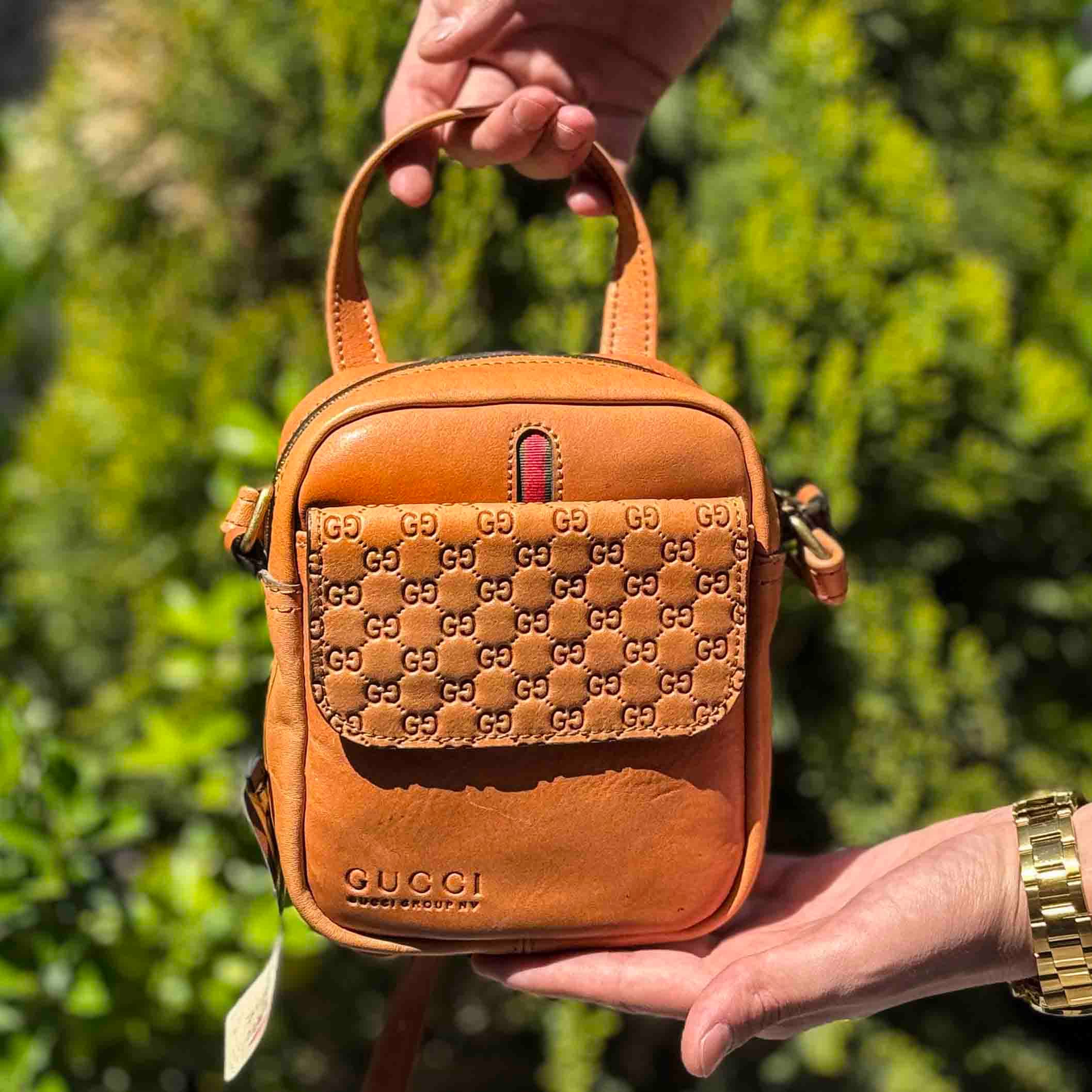 کیف دوشی چرم طبیعی GUCCI کد (7792) — تصویر ۴