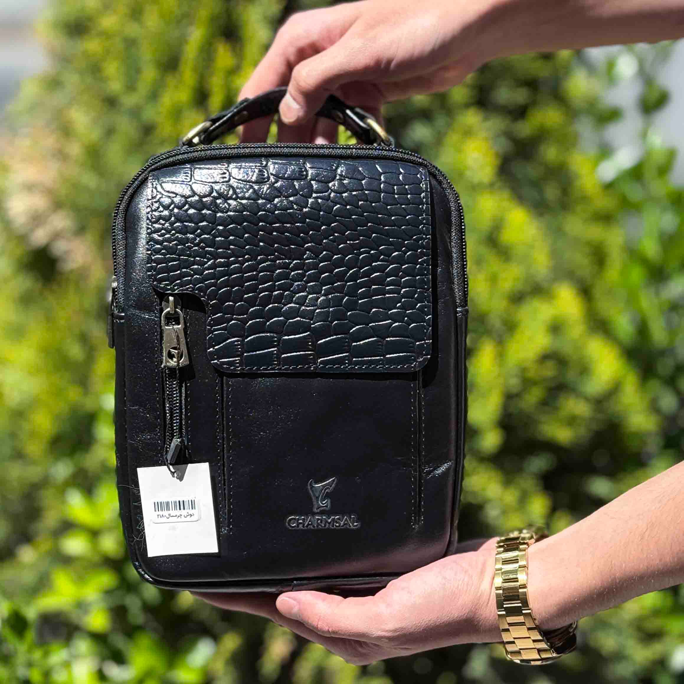 کیف دوشی چرم طبیعی چرمسال کد (7790) — تصویر ۴