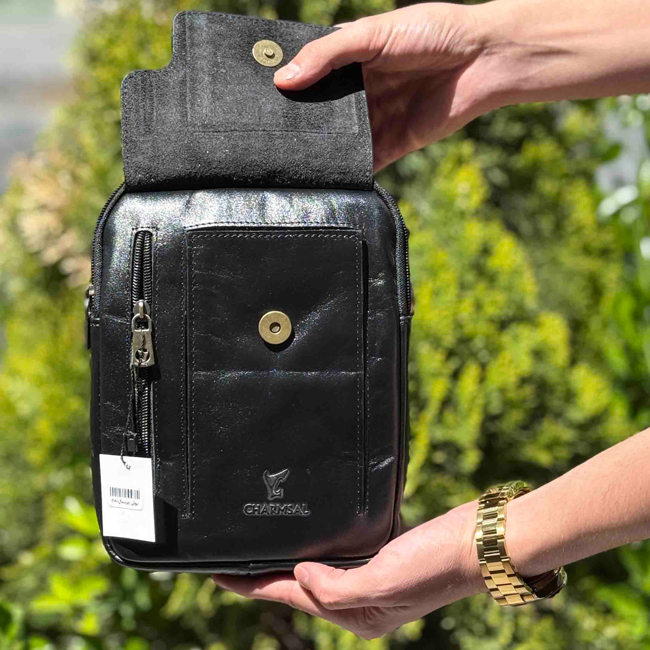 کیف دوشی چرم طبیعی چرمسال کد (7790) — تصویر ۵