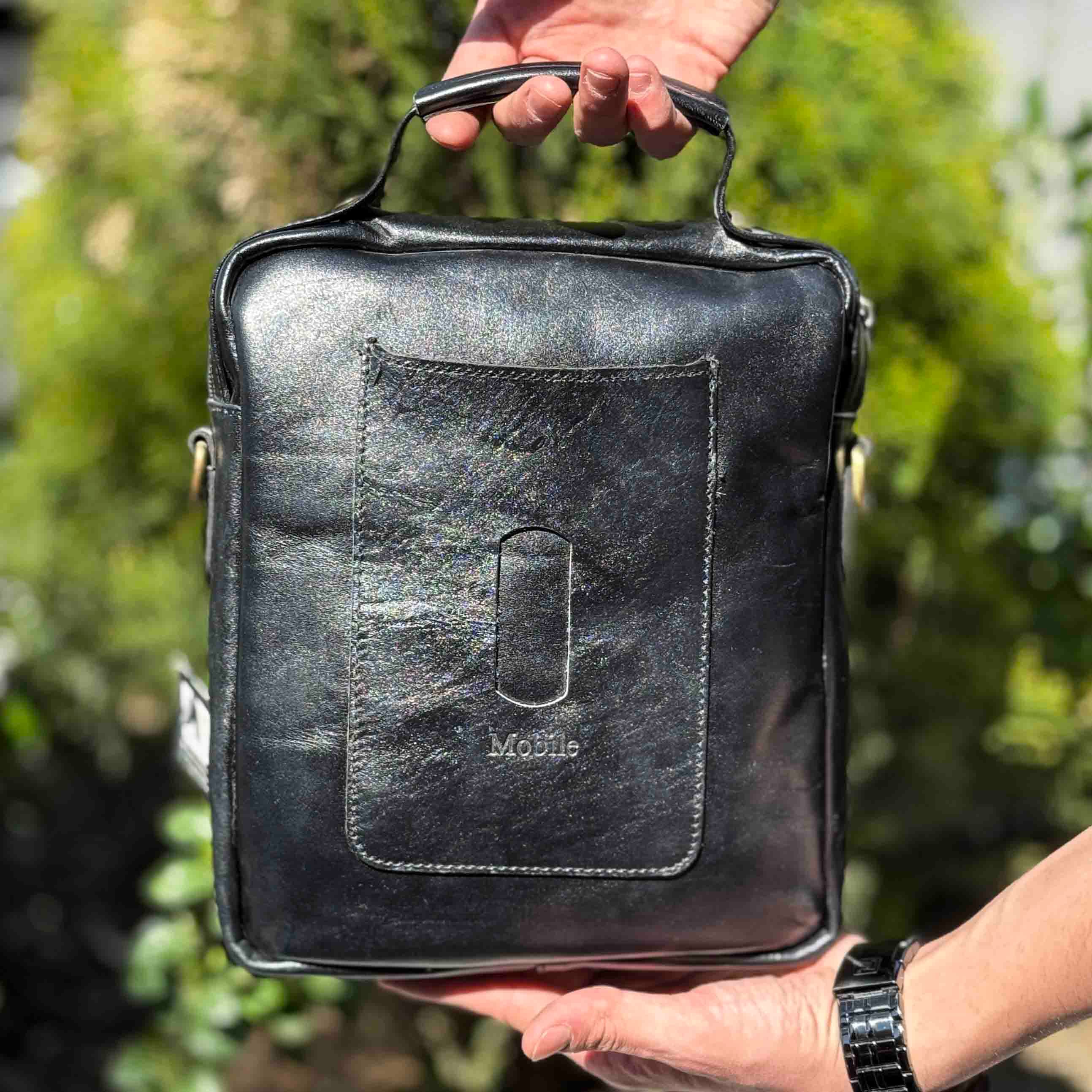 کیف دوشی چرم طبیعی GABRIEL کد (7780) — تصویر ۸