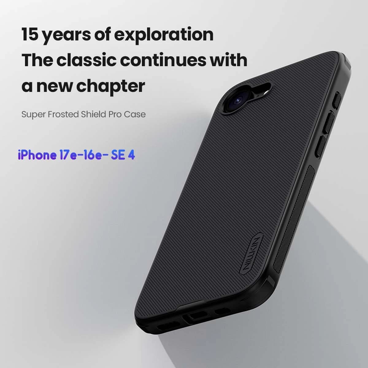 قاب ضدضربه دودی iPhone 17e مارک نیلکین مدل Super Frosted Shield Pro Clear — تصویر ۱۲