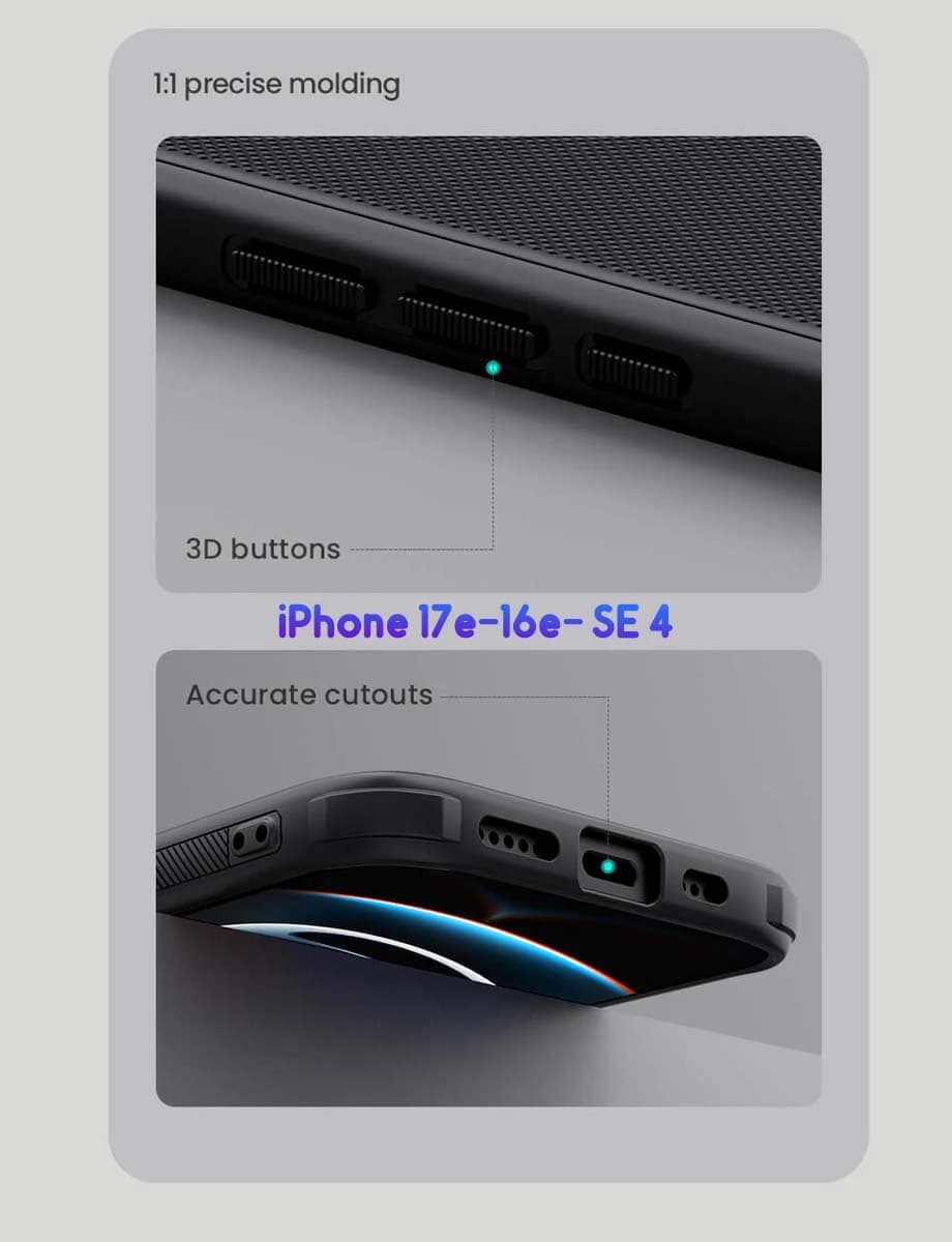 قاب ضدضربه دودی iPhone 17e مارک نیلکین مدل Super Frosted Shield Pro Clear — تصویر ۷