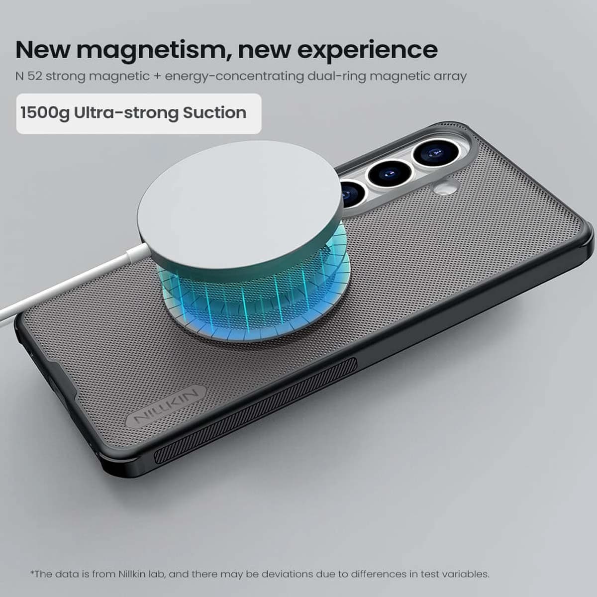 قاب ضدضربه دودی مگنتی Galaxy S26 Plus مارک نیلکین مدل Super Frosted Shield Pro Clear Magnetic — تصویر ۷