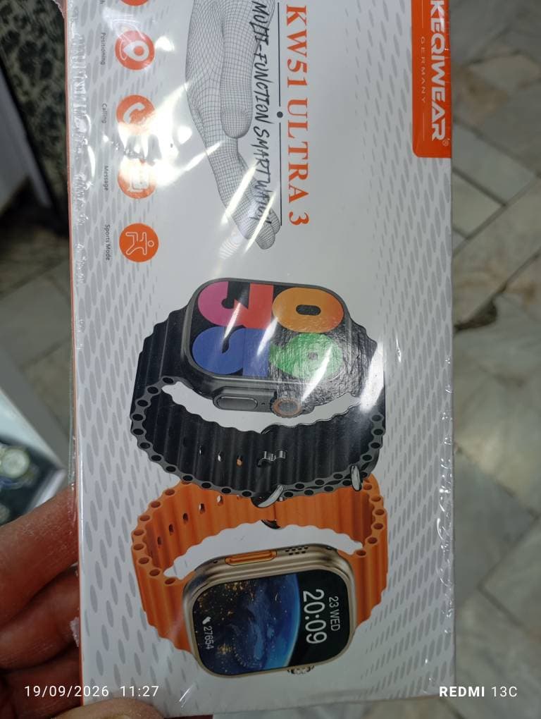 ساعت هوشمند (اسمارت واچ) اولترا KW 51 Ultra 3 همراه با دو بند مشکی و تیتانیومی کیفیت عالی کد 1925573 — تصویر ۱۰