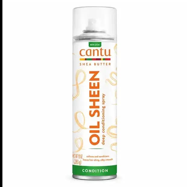اسپری درخشان‌کننده و نرم‌کننده عمیق مو کانتو حاوی شی باتر ۲۸۳ گرم Cantu Oil Sheen Spray
