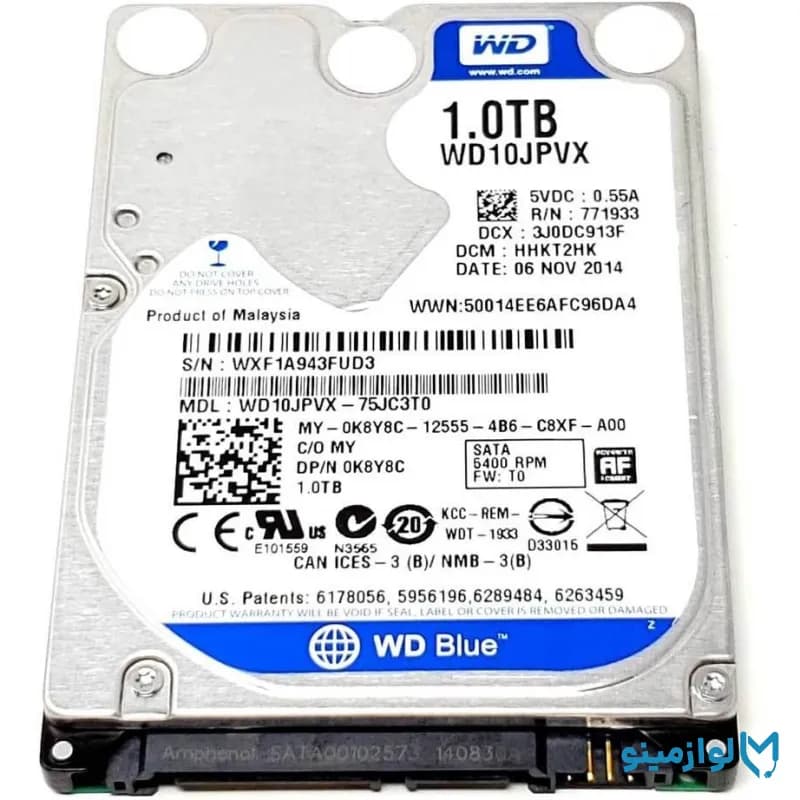 هارد لپ تاپ وسترن دیجیتال مدل WD10JPVX ظرفیت 1 ترابایت ( کارکرد 287 روز 16 ساعت سلامت 100 ) — تصویر ۲