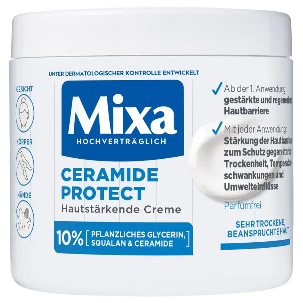کرم مرطوب‌کننده سرامید میکسا مخصوص پوست‌های به شدت خشک 400 میل Mixa Ceramide Protect